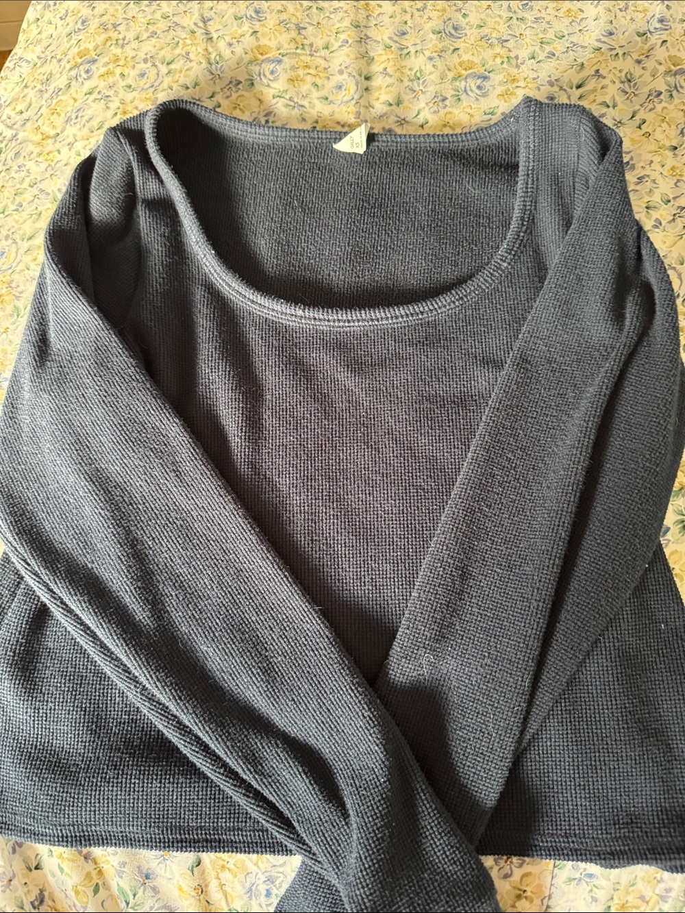 Gilly Hicks Waffle-Knit Crew Sweater - Charcoal